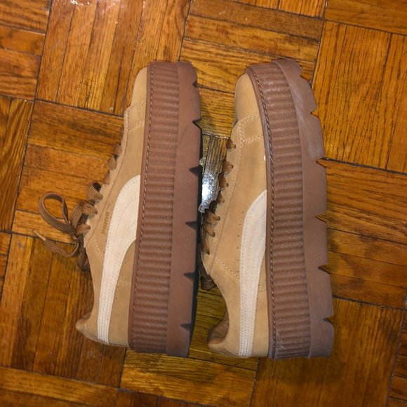 FENTY x PUMA Tan Suede Cleated Creepers - Picture 1 of 3